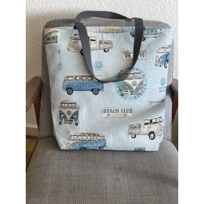 Stor l�kker taske, med volkevogns busser i bl�